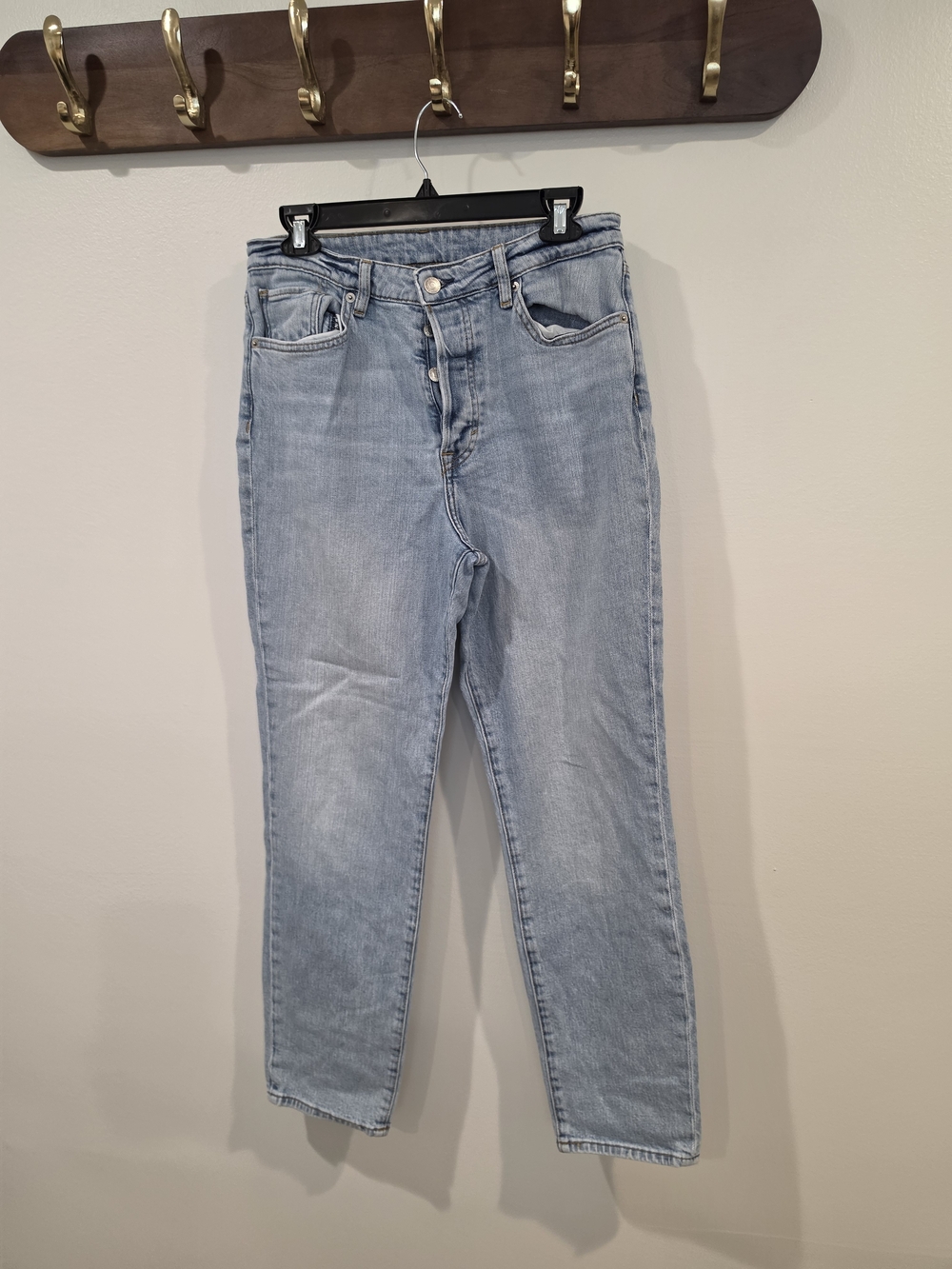 High-Rise Light Wash Women's Straight Jeans